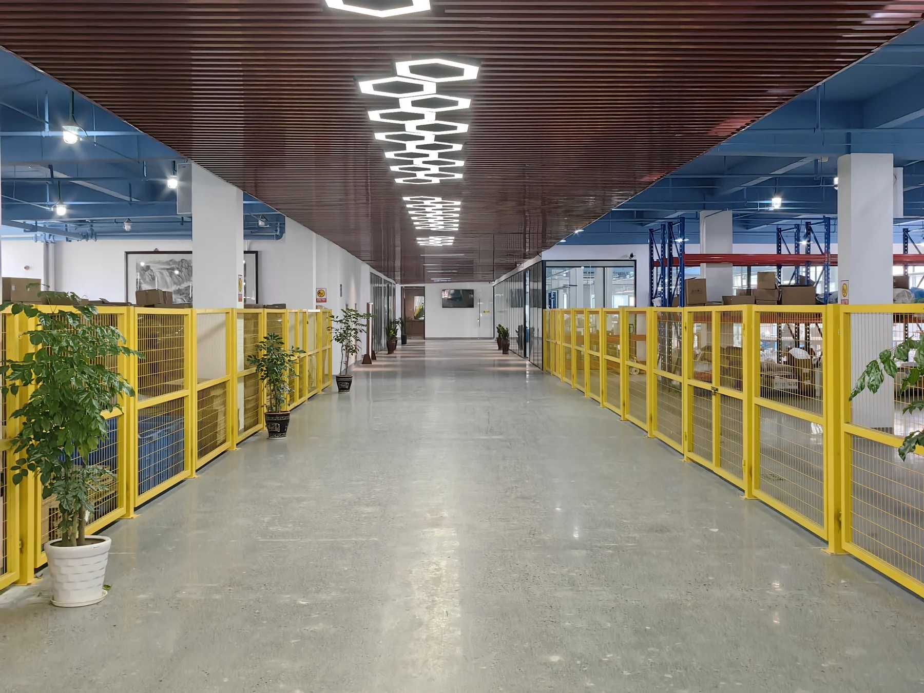 Internal entrance and separated warehouse access at Yuli Bag's owned Huzhou site